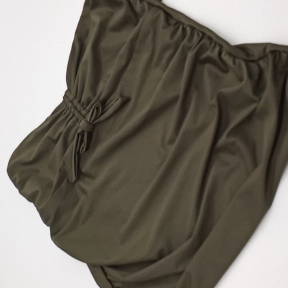 DKNY Bandeau Bow Tankini Swim Top Moss Green‎ XL